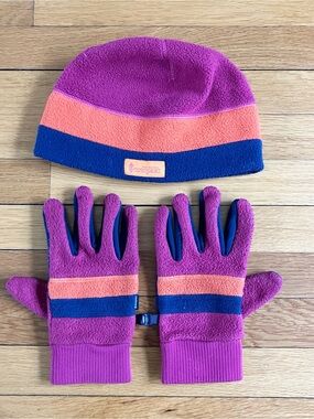 Cotopaxi Jam Pink Gorpcore Outdoor Teca Fleece Gloves & Beanie Hat Medium
